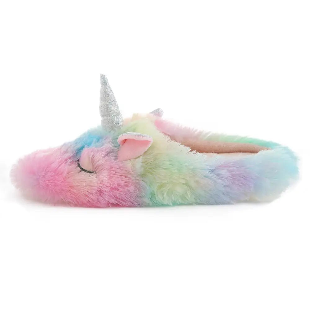 Cute Rainbow Unicorn Slippers