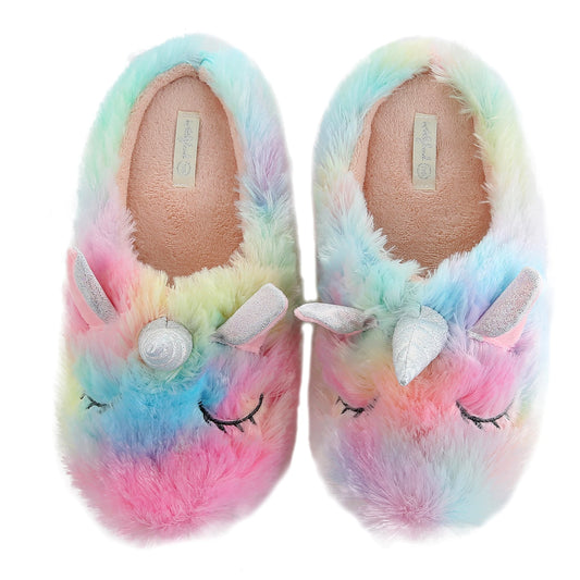 Cute Rainbow Unicorn Slippers